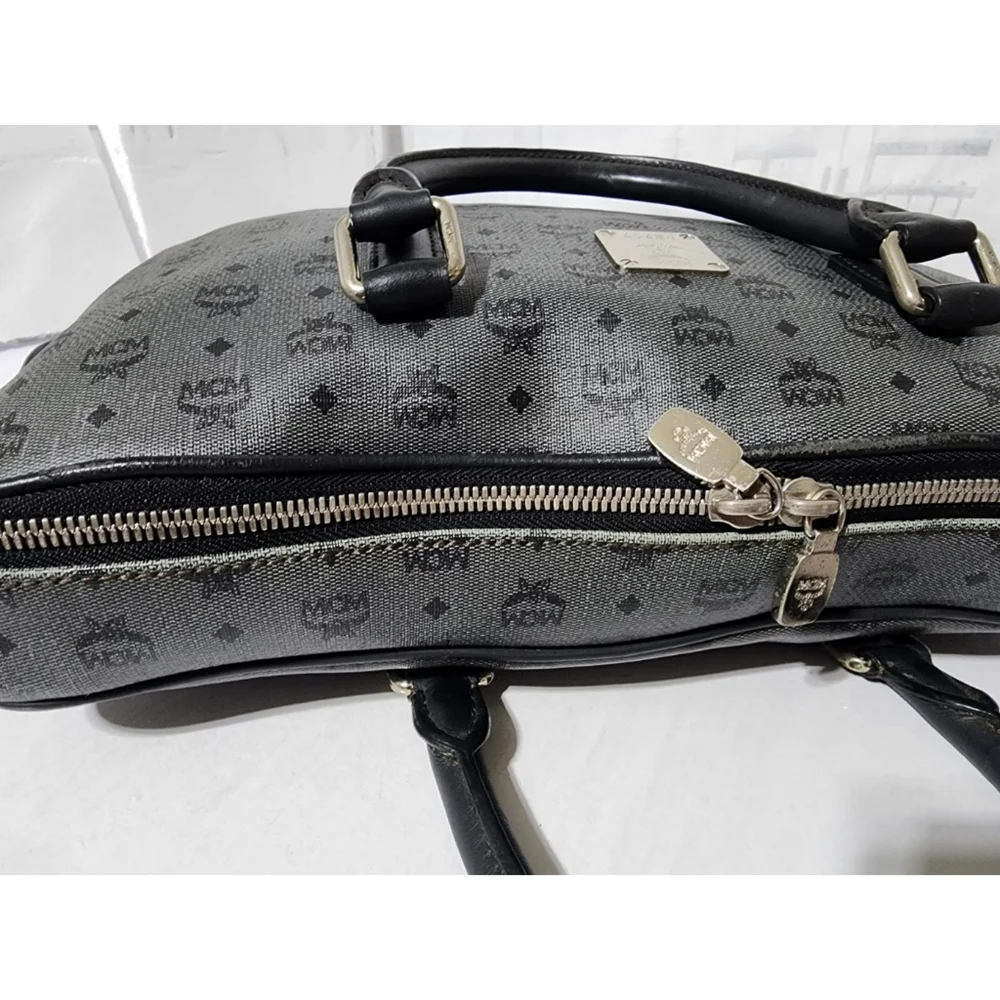 MCM Visetos Laptop Bag Grey/Black